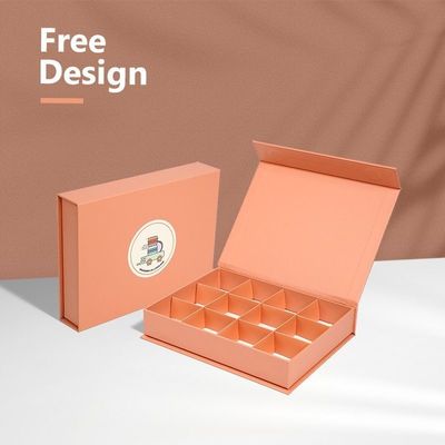 환경 친화적 인 분홍색 자기 선물 상자 초콜릿 쿠키 크래프트 종이 선물 자기 상자